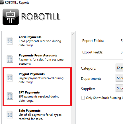 Custom Payment Reports