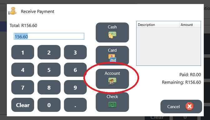 Pay with account
