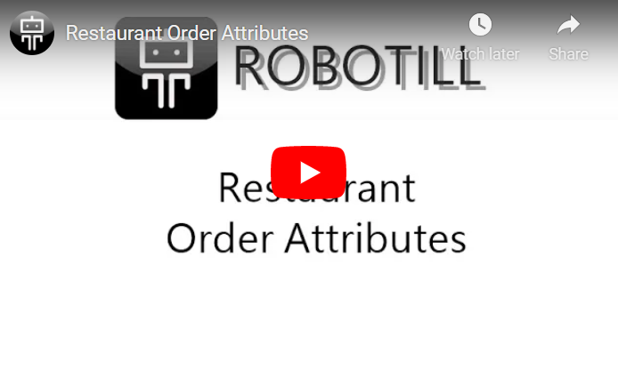 Restaurant order attributes training video