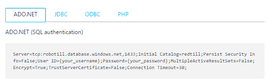 Azure Connection String