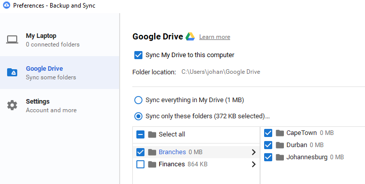 does google drive stream backup