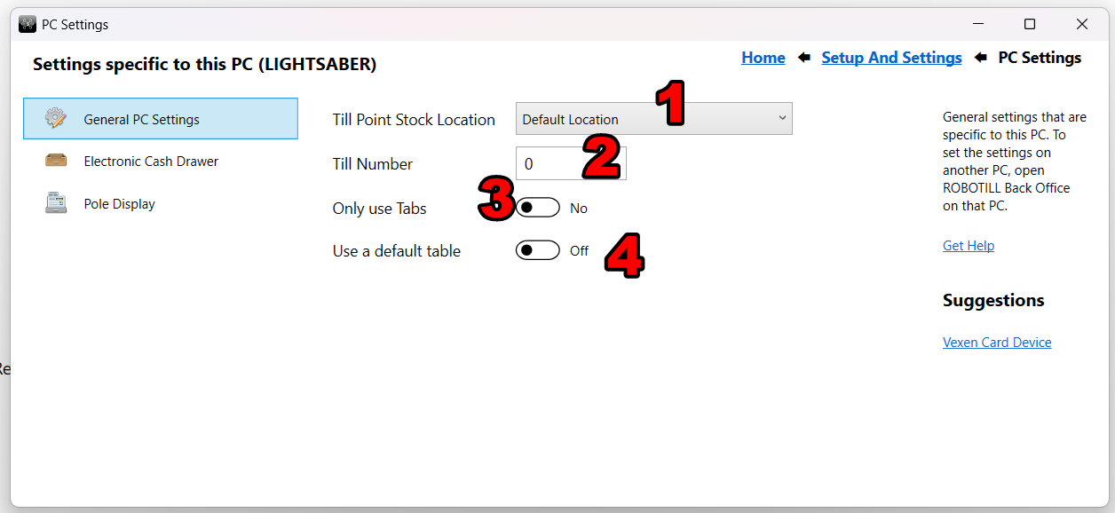 PC Settings