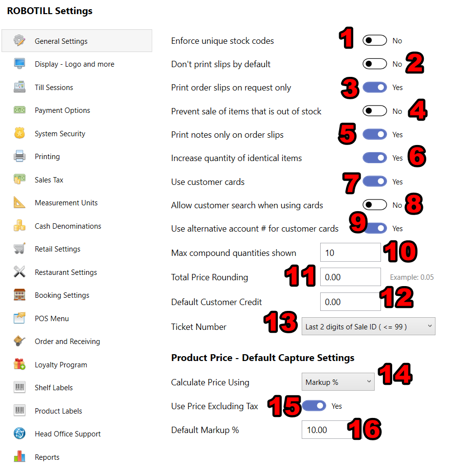 General Settings