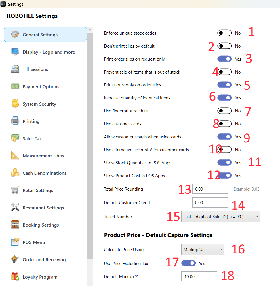 General Settings