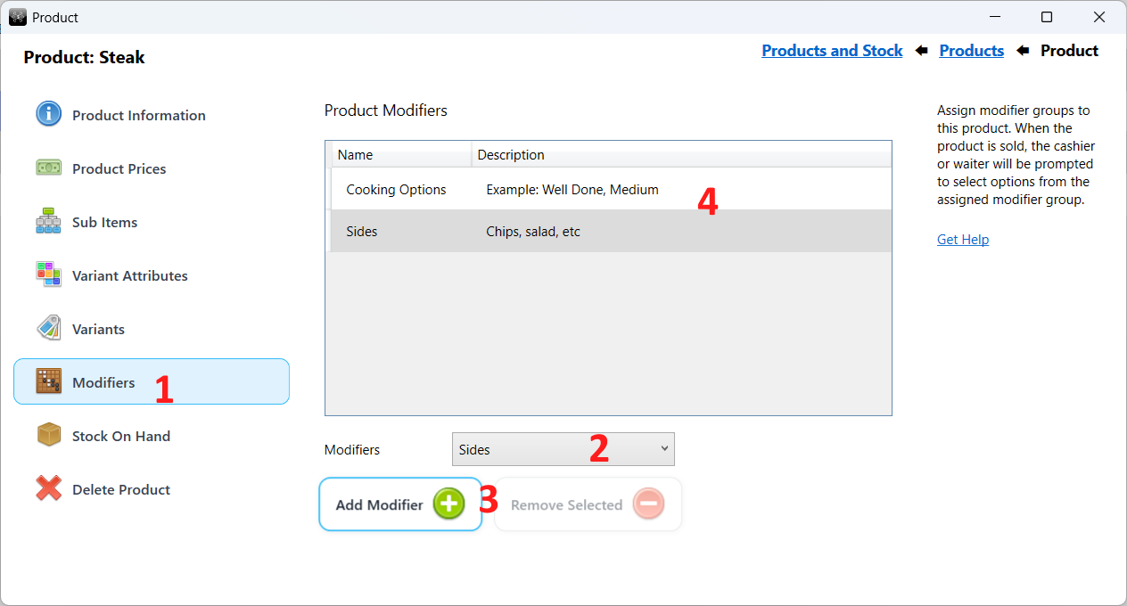 Modifier Products