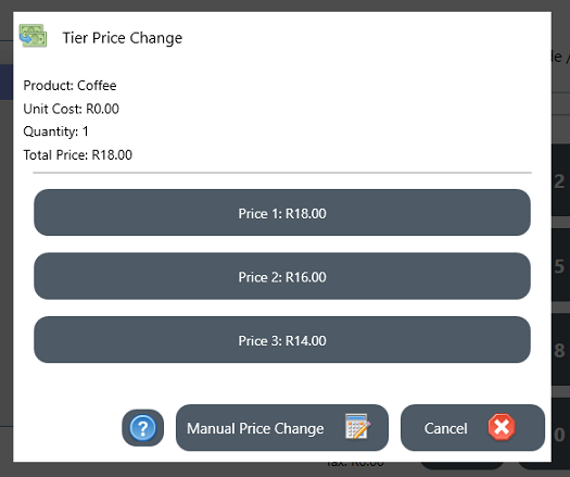 Tier price change