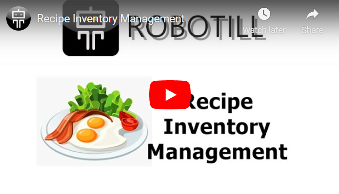 Recipe inventory training video