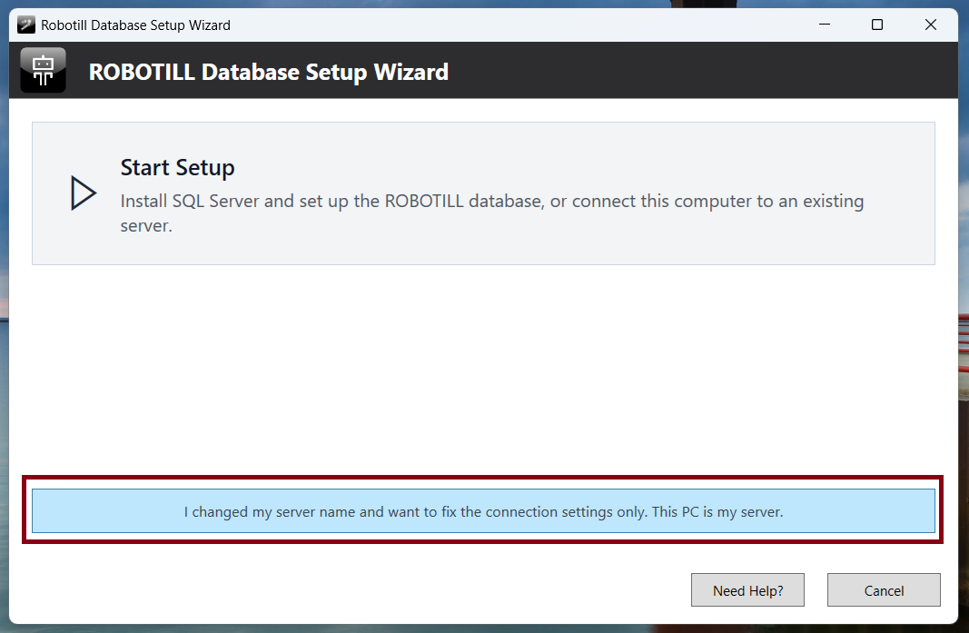 SQL Server connection fix