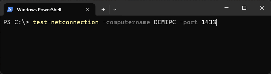 Test Network Connection